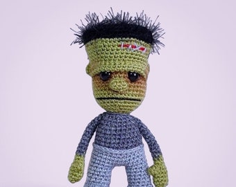 Süßes Frankenstein Monster Häkelanleitung, PDF Digital Download, Amigurumi Plushie Doll, Halloween Geschenk