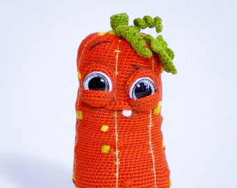 Quirky Pumpkin Crochet Pattern, PDF Digital Download, Fall Decor, Autumn Decoration, Halloween, Herman