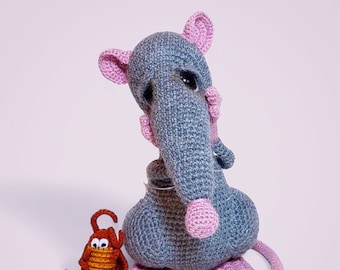 Rat et cafard au crochet, MODÈLE PDF UNIQUEMENT, Amigurumi Softie, Atticus et Splat