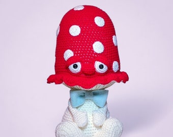 Huge Toadstool Crochet Pattern, PDF Download, Spotty Mushroom Amigurumi Tutorial, Soft Toy, Plushie Sherman