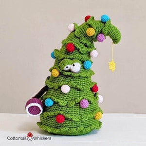 Christmas Tree Crochet Pattern, PDF Download, Doorstop Xmas Decoration, Amigurumi Tutorial, Shelf Sitter, Softoy, Trevor