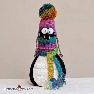 Crochet Penguin Doorstop, PDF PATTERN ONLY, Fantasy Creature, Amigurumi Tutorial, Shelf Sitter, Softoy, Pru image 4
