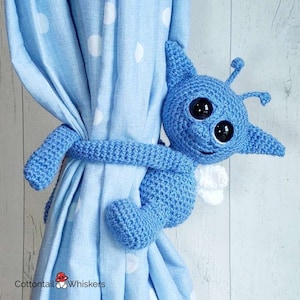 Crochet Cornish Pixie Curtain Tie Backs, PDF PATTERN ONLY, Magical Amigurumi, Nursery Decoration, Baby Shower Birthday