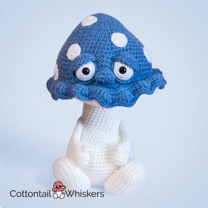 Huge Crochet Toadstool Pattern, PDF Digital Download, Amigurumi Mushroom Tutorial, Soft Toy, Plushie Shayman