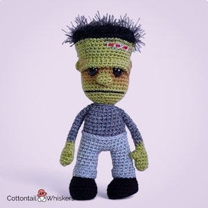 Cute Frankenstein Monster Crochet Pattern, PDF Digital Download, Amigurumi Plushie Doll, Halloween Gift