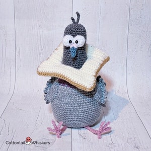 Adorable motif pigeon au crochet Tutoriel peluche amigurumi PDF UNIQUEMENT image 2