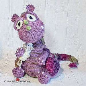 Crochet Dragon & Sheep Pattern Bundle, PDF download, Amigurumi Soft Toy, Dougal and Floof image 3