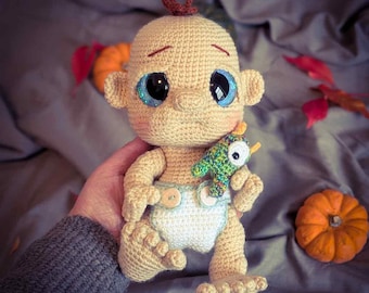 Modèle au crochet pour poupée douce, téléchargement numérique PDF, jouet Amigurumi
