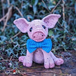 Sweet Pig Crochet Pattern PDF Download, Piglet Plush, Piggie Stuffed Toy, Amigurumi Plushie image 2