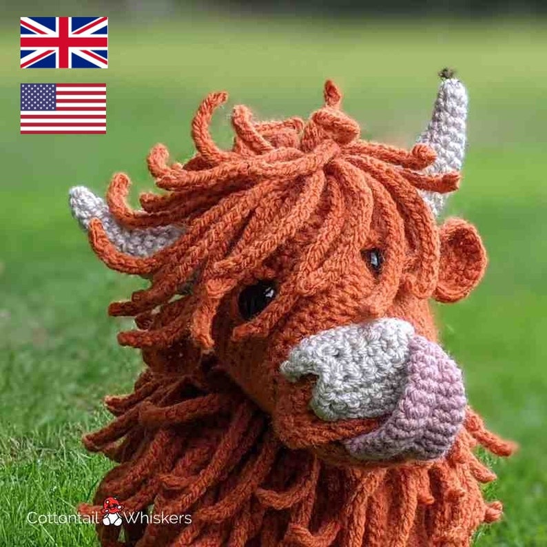 Crochet Highland Cow, PDF PATTERN ONLY, Amigurumi Doll, Tunnock, Haggis & Midge image 2