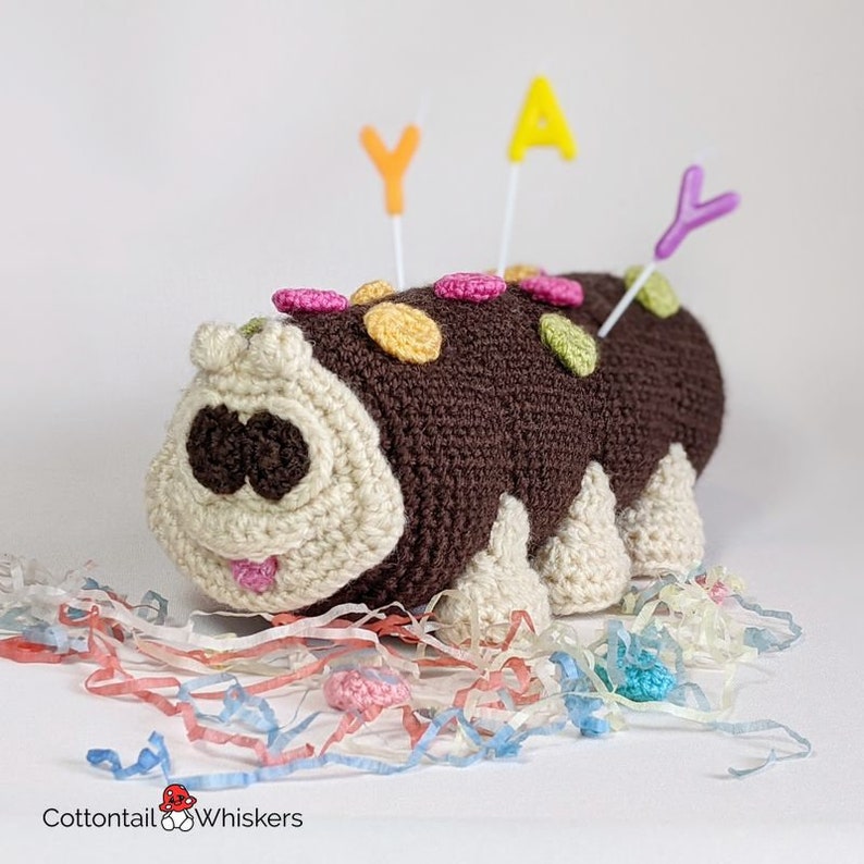 Crochet Caterpillar Cake, PDF PATTERN ONLY, Soft Toy Amigurumi, Colin image 7
