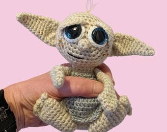 Patrón de ganchillo para bebé elfo, descarga digital en PDF, tutorial de gnomo amigurumi, muñeco de peluche mágico