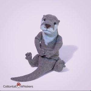 Adorable River Otter Crochet Pattern - Instant Download PDF, Mother&#39;s Day Gift