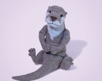 Adorable River Otter Crochet Pattern - Instant Download PDF, Mother's Day Gift