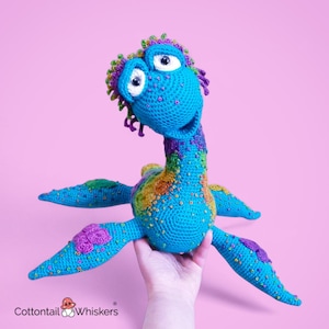 Loch Ness Monster Crochet Pattern, PDF Digital Download Bundle, Amigurumi Haggis Doll, Dinosaur Plushie