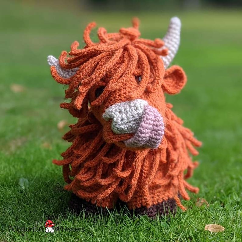Crochet Highland Cow, PDF PATTERN ONLY, Amigurumi Doll, Tunnock, Haggis & Midge image 4