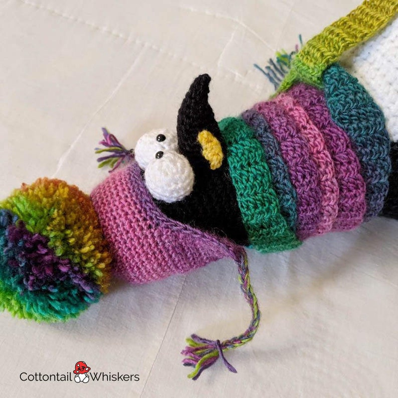 Crochet Penguin Doorstop, PDF PATTERN ONLY, Fantasy Creature, Amigurumi Tutorial, Shelf Sitter, Softoy, Pru image 6