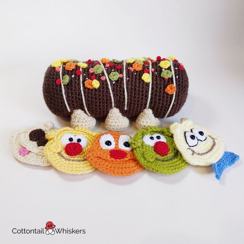 Crochet Caterpillar Cake, PDF PATTERN ONLY, Soft Toy Amigurumi, Colin image 4