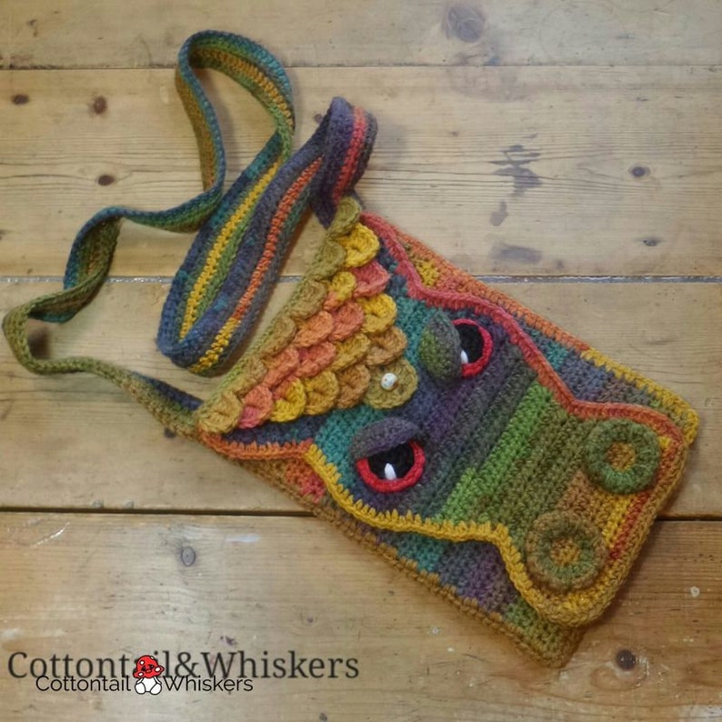 Crochet Dragon Scale Bag PDF PATTERN ONLY Messenger Satchel Etsy