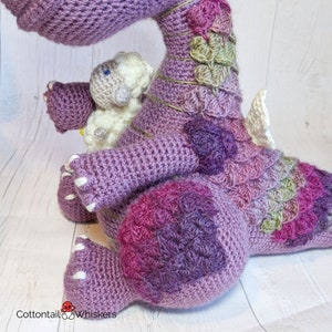 Crochet Dragon & Sheep Pattern Bundle, PDF download, Amigurumi Soft Toy, Dougal and Floof image 9