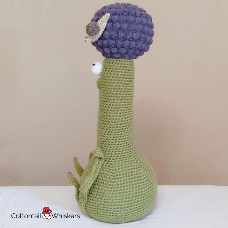 Crochet Flower PDF Pattern, Amigurumi Doorstop, Allium Bloom, Gardeners Gift, Home decor image 4