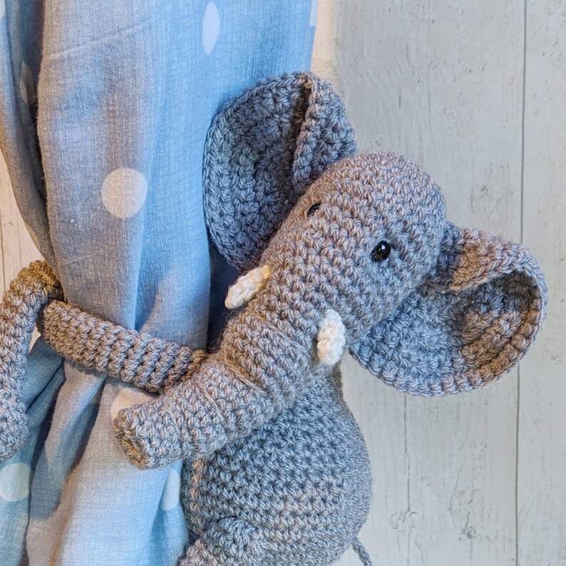 Cute Elephant Curtain Tie Back PDF DOWNLOAD ONLY Nursery Etsy