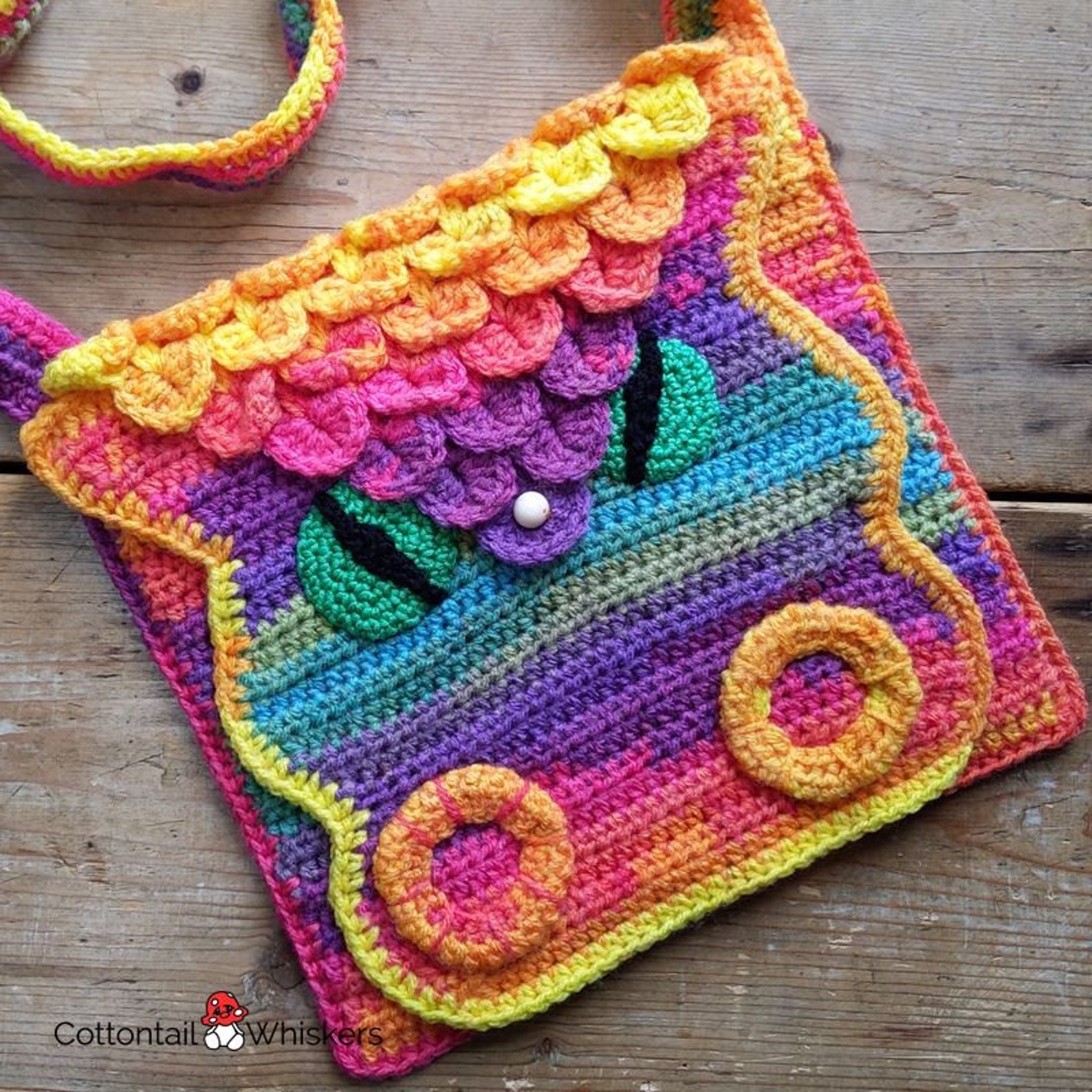 Crochet Dragon Bag PDF PATTERN ONLY Messenger Satchel Case Etsy