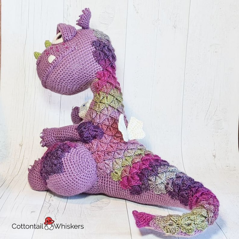 Crochet Dragon & Sheep Pattern Bundle, PDF download, Amigurumi Soft Toy, Dougal and Floof image 7