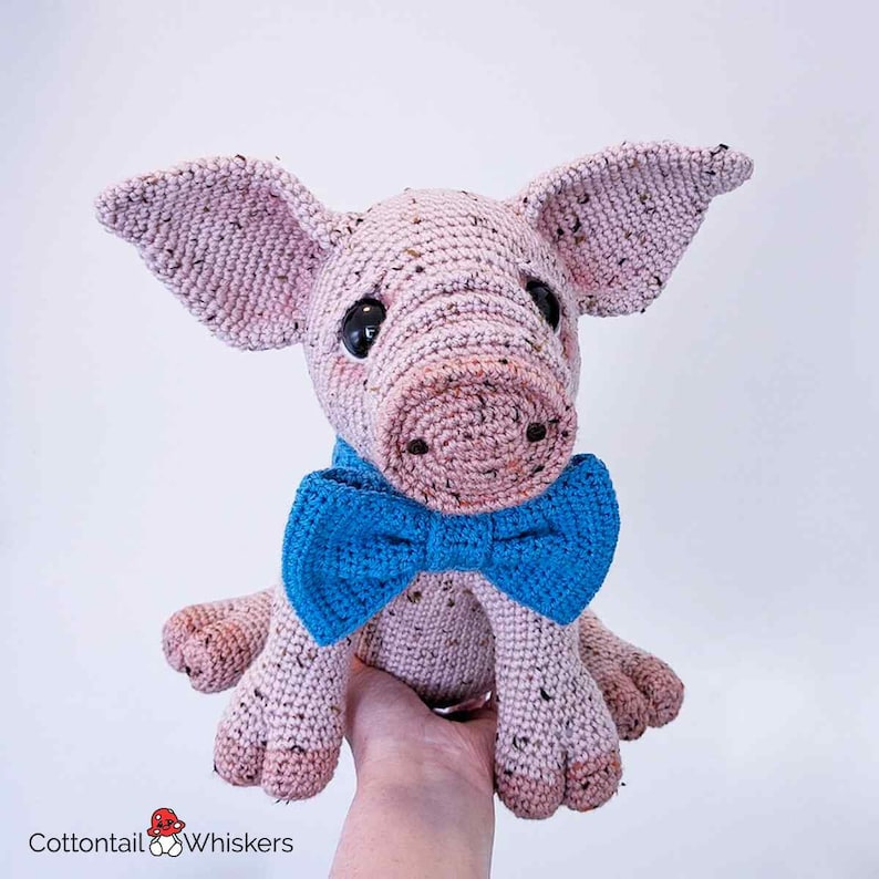 Sweet Pig Crochet Pattern PDF Download, Piglet Plush, Piggie Stuffed Toy, Amigurumi Plushie image 10