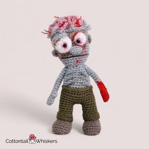 Zombie Doll Crochet Pattern, PDF Download, Amigurumi Monster, Walking Dead Toy, Cuddly Softie