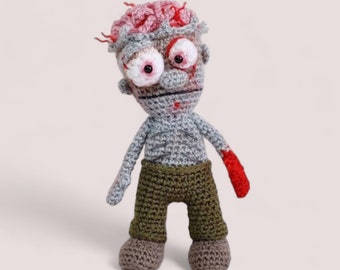 Zombie Doll Crochet Pattern, PDF Download, Amigurumi Monster, Walking Dead Toy, Cuddly Softie