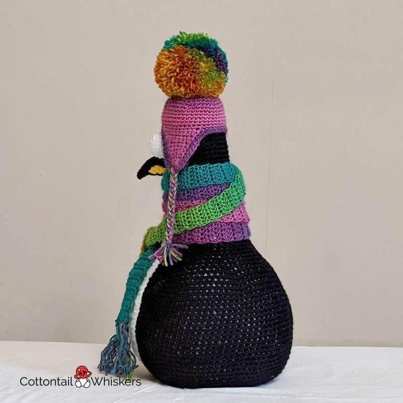 Crochet Penguin Doorstop, PDF PATTERN ONLY, Fantasy Creature, Amigurumi Tutorial, Shelf Sitter, Softoy, Pru image 5