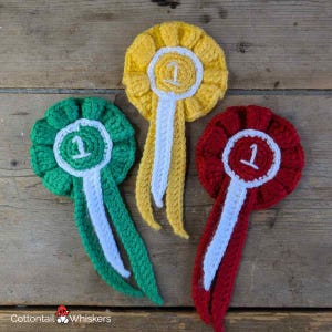 Crochet Rosette Pin Pattern: Horse Show Award Brooch (PDF Pattern)