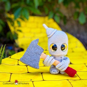 Cute Tin Man Crochet Pattern, The Wonderful Wizard Of Oz, Amigurumi Robot Toy, Digital PDF Download