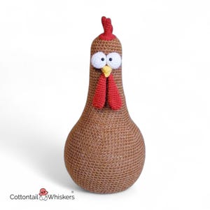 Haakpatroon kip, deurstopper boerderijdieren, digitale pdf-download, woondecoratie boerderij amigurumi