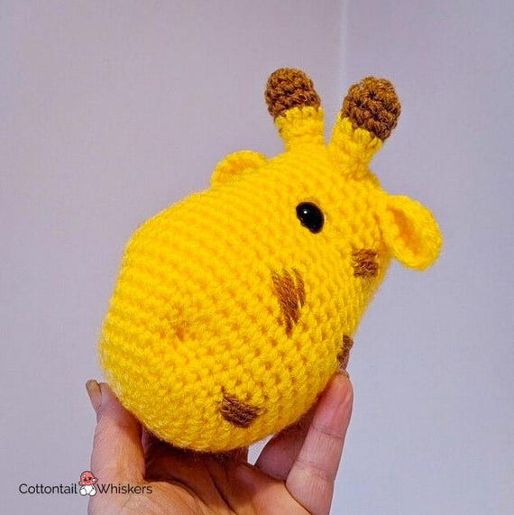 Giraffe Crochet Pattern, Trophy Head Wall Hanging, PDF Digital Download, Kids Room Safari Decor