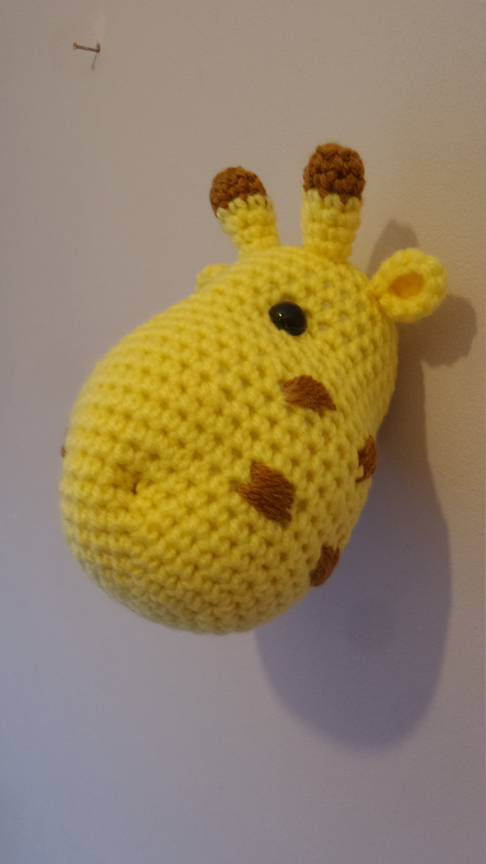 Handmade Giraffe Crochet Trophy Head Faux Taxidermy Animal Etsy