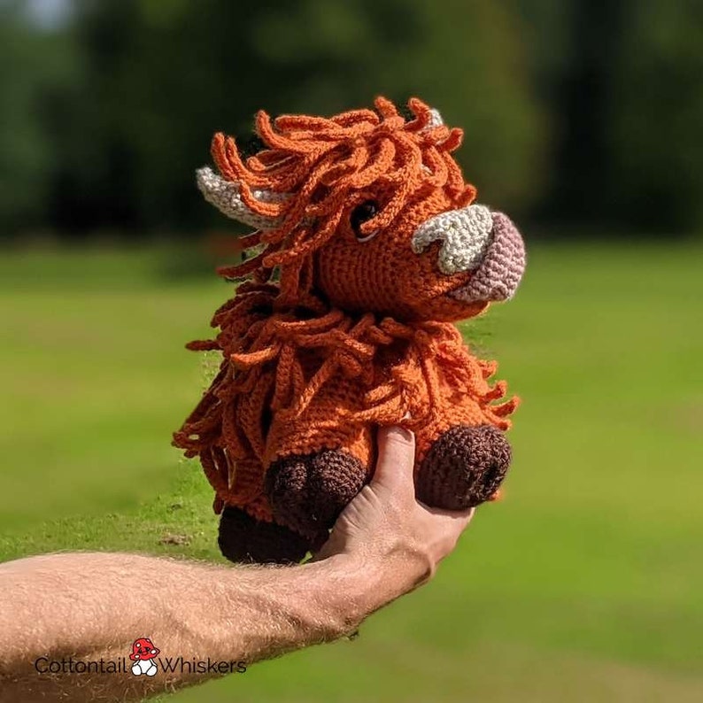 Crochet Highland Cow, PDF PATTERN ONLY, Amigurumi Doll, Tunnock, Haggis & Midge image 8