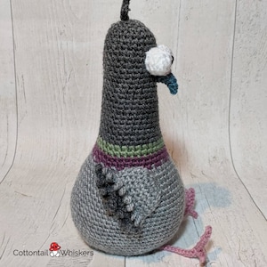 Adorable motif pigeon au crochet Tutoriel peluche amigurumi PDF UNIQUEMENT image 8