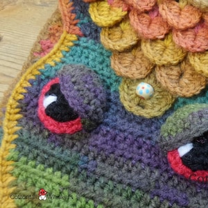 Crochet Dragon Scale Bag, PDF PATTERN ONLY, Messenger Satchel Case, Amigurumi Tutorial image 6