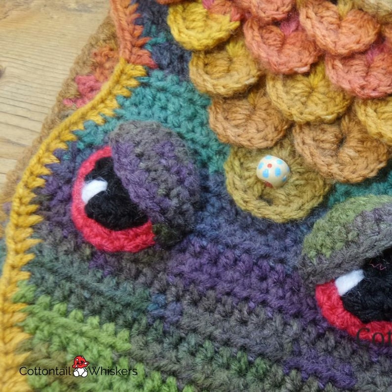 Crochet Dragon Scale Bag PDF PATTERN ONLY Messenger Satchel Etsy