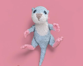 Baby Otter Pup Crochet Pattern, PDF Digital Download, Amigurumi Baby Plushie Tutorial, Soft Toy