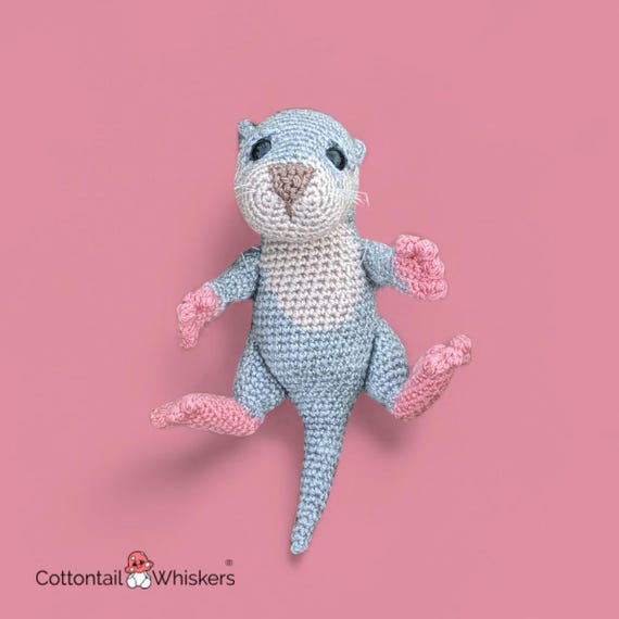 Baby Otter Pup Crochet Pattern, PDF Digital Download, Amigurumi Baby Plushie Tutorial, Soft Toy