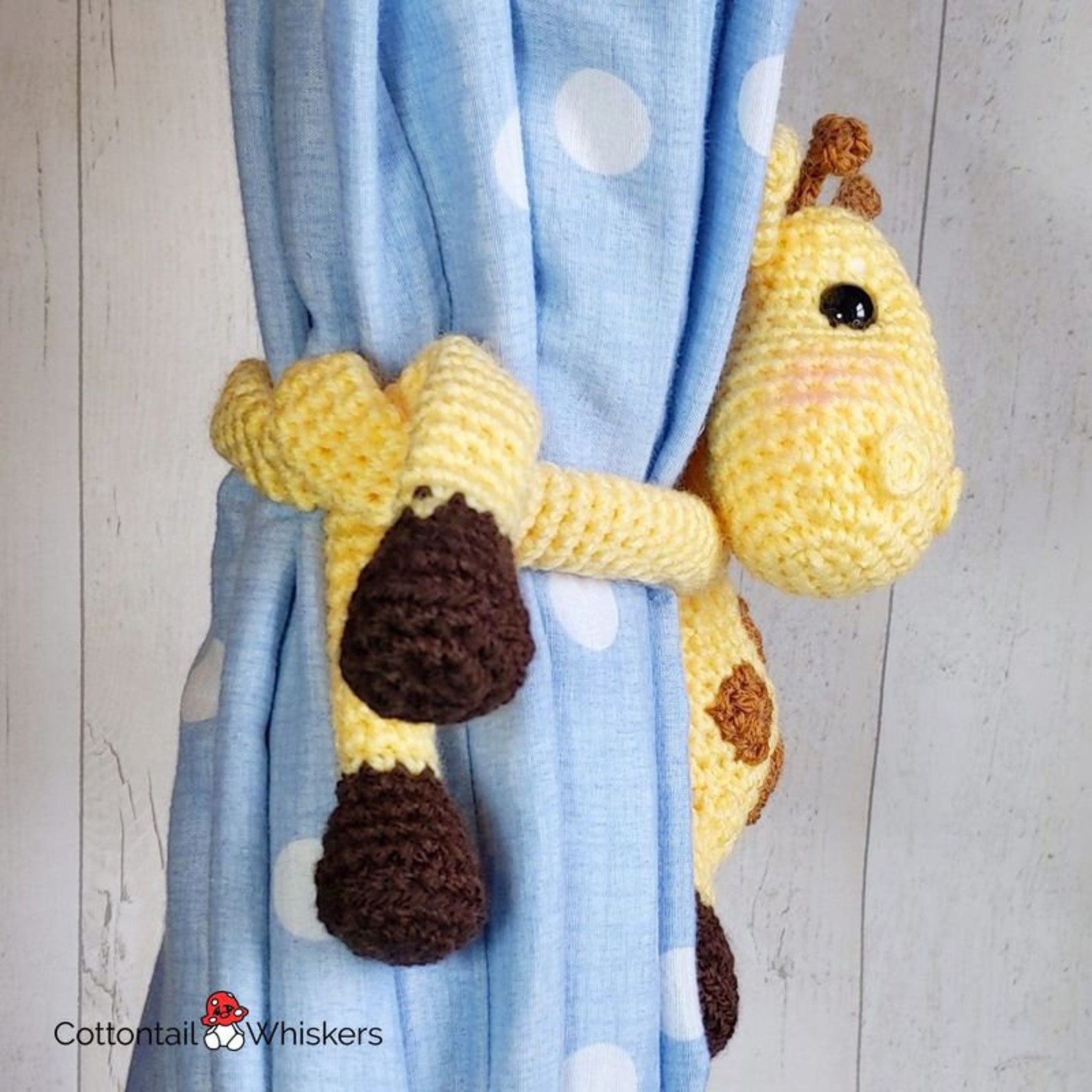 Crochet Giraffe Curtain Tie Backs PDF PATTERN ONLY Animal Etsy