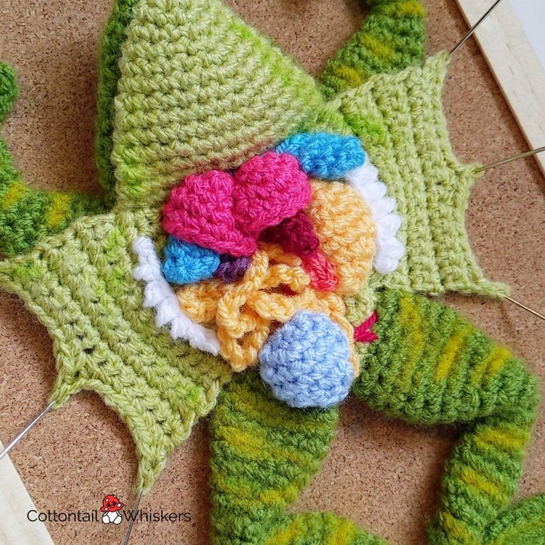 Crochet Dissected Frog, PDF PATTERN ONLY, Amigurumi Wall Hanging, Geek Decor, Science Dissection 画像 7