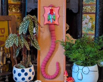 Gehäkeltes Regenwurm-Seziermuster, PDF-Digital-Download, Amigurumi-Wurm, Biologie-Kunst-Wandbehang