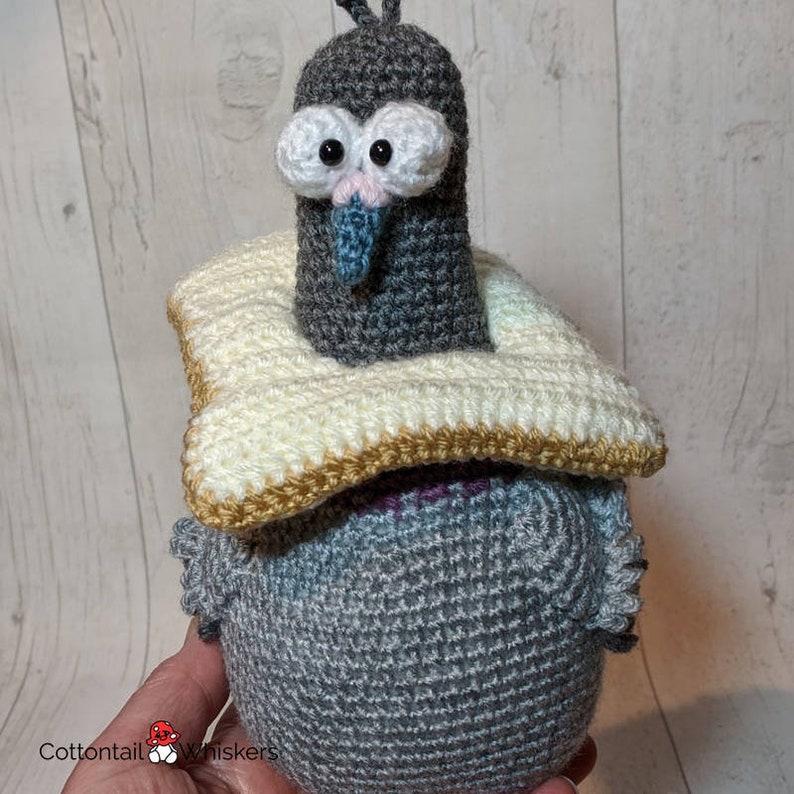 Adorable motif pigeon au crochet Tutoriel peluche amigurumi PDF UNIQUEMENT image 4