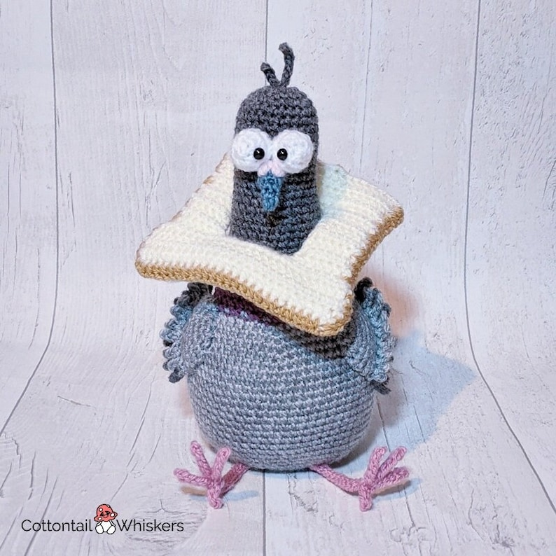 Adorable motif pigeon au crochet Tutoriel peluche amigurumi PDF UNIQUEMENT image 2