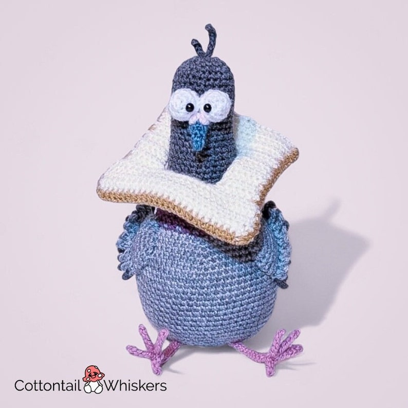 Adorable motif pigeon au crochet Tutoriel peluche amigurumi PDF UNIQUEMENT image 1