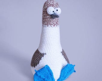 Booby Bird Crochet Pattern, Amigurumi Bird Doorstop, PDF Digital Download, Handmade Housewarming Gift